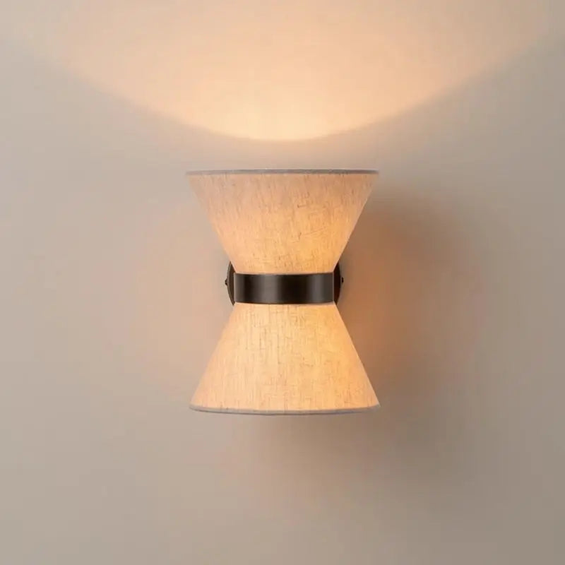 Afralia™ Wabi-sabi Cloth Wall Lamp Simple Japanese Style Living Room Bedroom Light