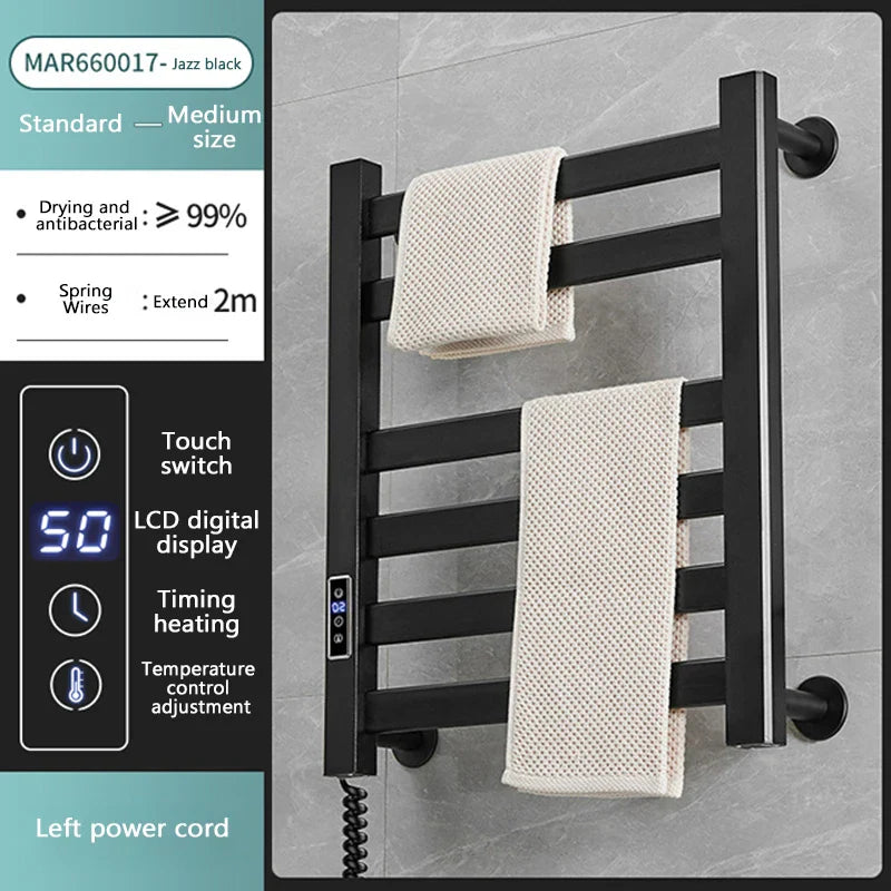 Afralia™ Electric Towel Radiator Warmer Rack for Smart Bathroom Storage and Heating