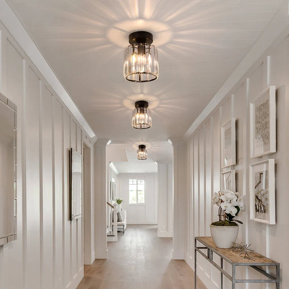 Afralia™ Crystal Chandelier Ceiling Light for Modern Living Room Decor