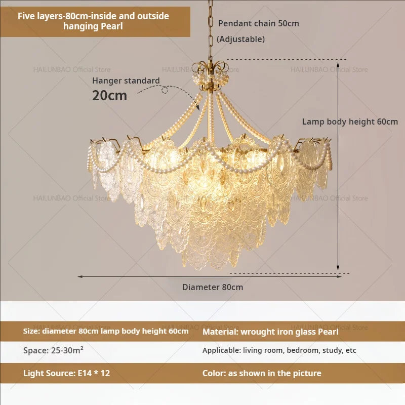 Afralia™ Cream Crystal Chandelier: French Light Luxury for Living Room, Bedroom, Dining Room