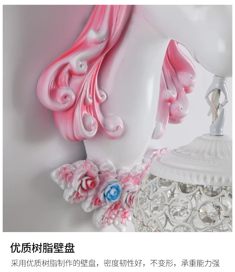 Afralia™ Nordic Unicorn Resin Wall Lamp for Home Interior Lighting