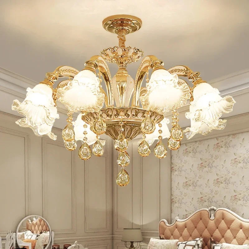 Afralia™ Crystal Ceiling Chandelier for Modern Luxury Living Room & Hotel Lobby