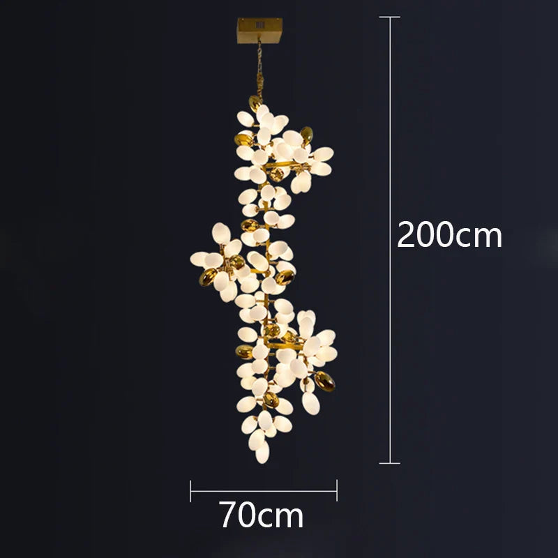 Afralia™ Modern LED Staircase Pendant Light Chandeliers for Living Room Home Decor