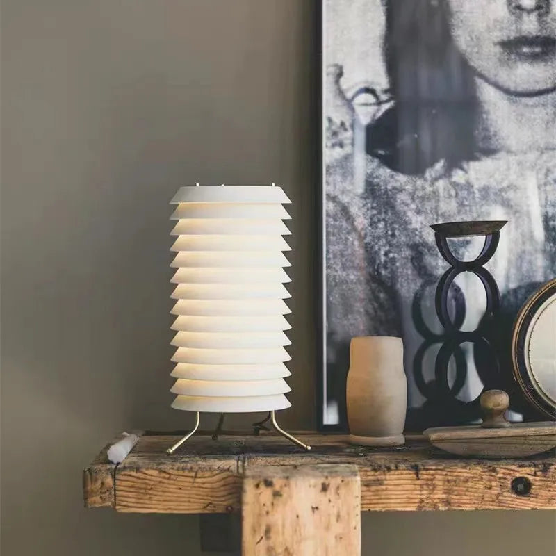 Afralia™ Maija Table Lamp: Medieval Nordic Design Replica, White Bedside & Living Room Light