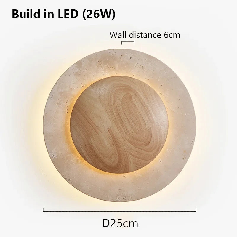 Afralia™ Natural Stone Wall Light Minimalist Design Bedroom Dining Room Beige Wall Lamp