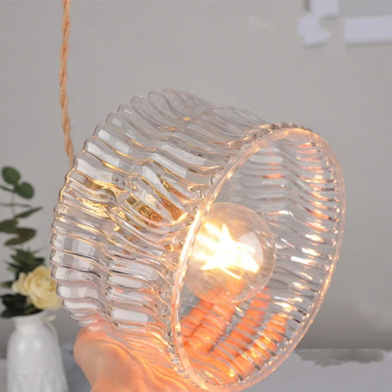 Afralia™ LED Brass Pendant Lamp Modern Clear Glass Dining Light