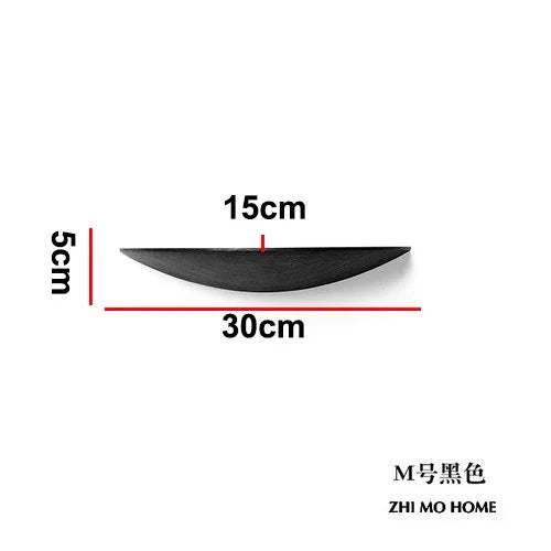 Afralia™ Modern Solid Wood Wall Shelf for Home Decoration