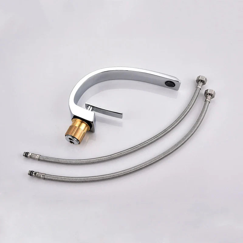 Afralia™ Modern Brass Basin Mixer Faucet with Single Handle for Bathroom Sink