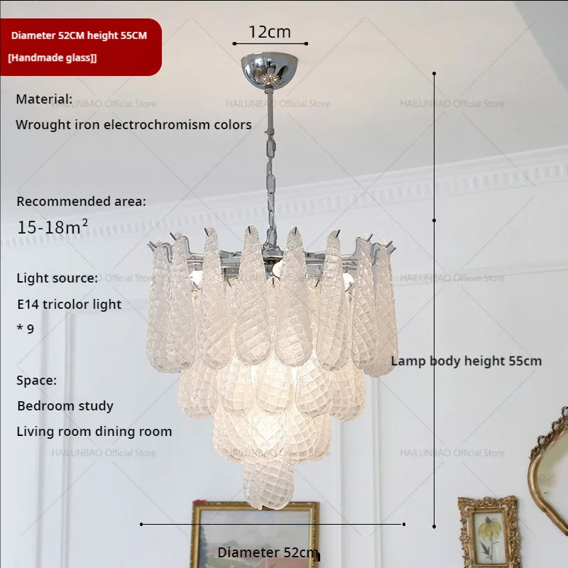Afralia™ Crystal Glass Chandelier for Living, Dining & Bedroom - Elegant Medieval Art
