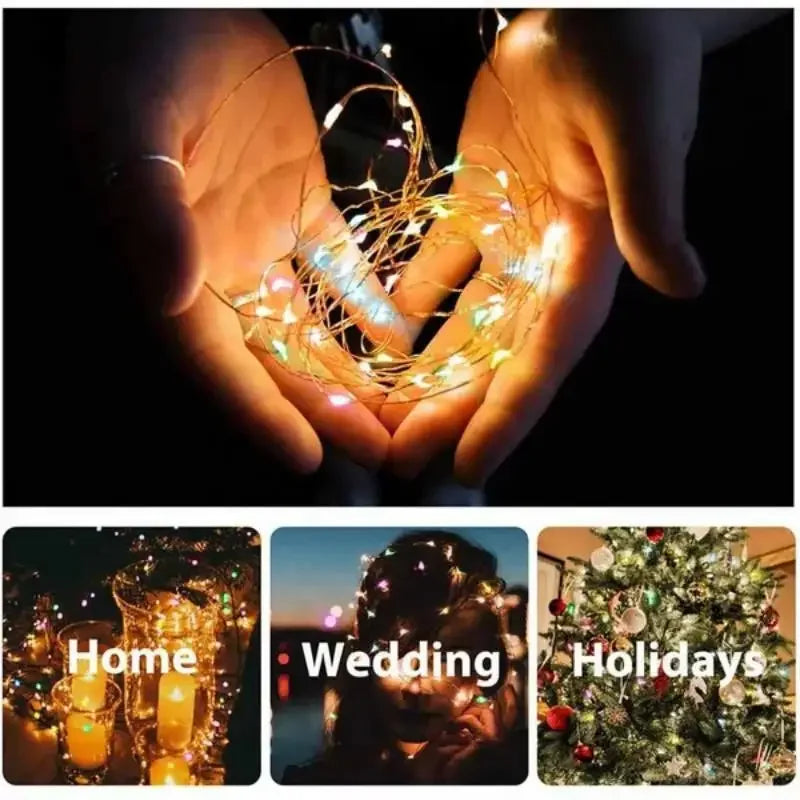 Afralia™ Solar LED Fairy Light String for Outdoor Christmas Garland Decoration