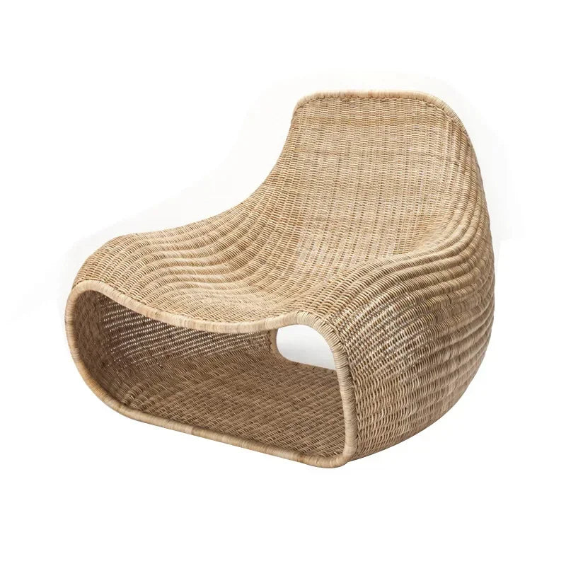 Afralia™ Rattan Handmade Knitted Belt Footstool Bench: Modern Minimalist Storage Furniture