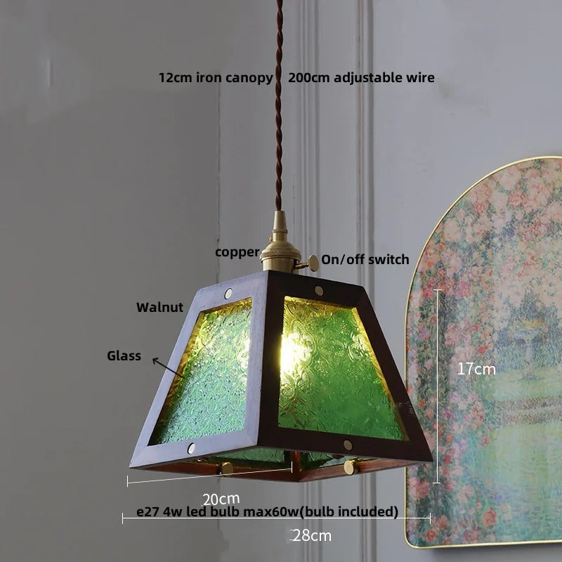Afralia™ Glass LED Pendant Lamp Copper Socket for Dining Living Room Decor