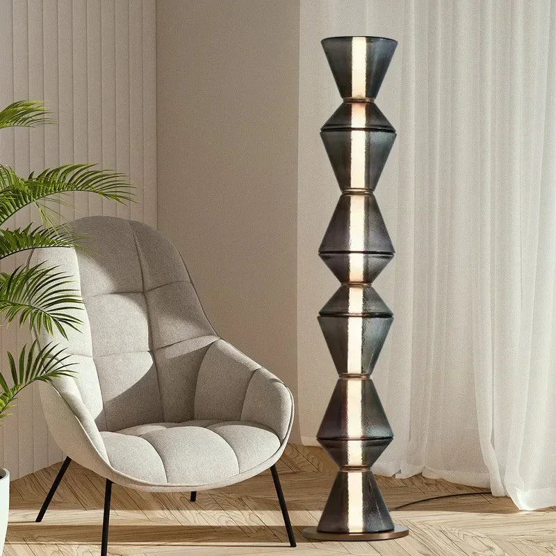 Afralia™ Nordic Glass Floor Lamp for Living Room, Study, Bedroom - LED Table Lamp