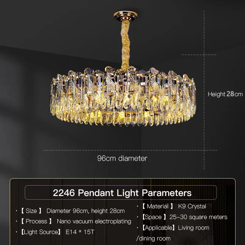 Afralia™ Crystal Luxury Chandelier: French Atmosphere Restaurant Lighting