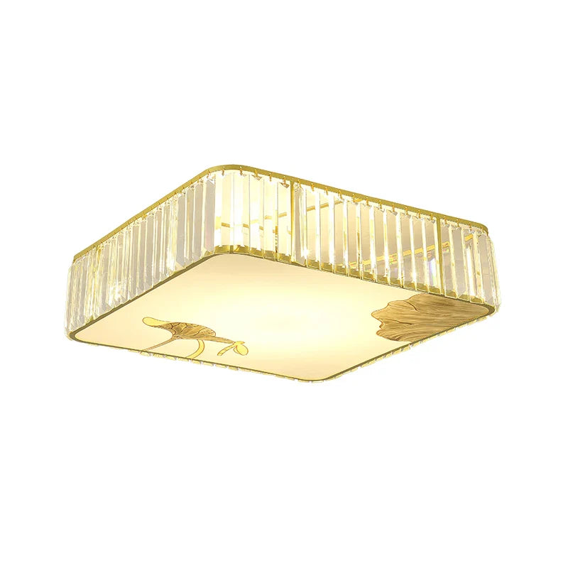 Afralia™ Crystal Chinese Style Ceiling Light for Living Room and Bedroom