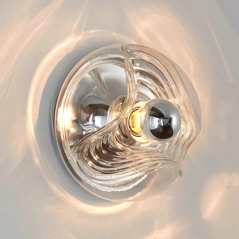 Afralia™ Glass Wall Sconce Lamps: Minimalist LED Art Decor for Living Room & Aisle