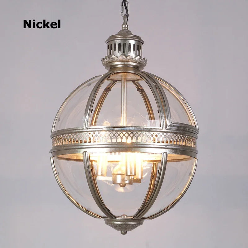 Afralia™ Black Bronze Globe Pendant Light for Elegant Villa and Dining Room Lighting