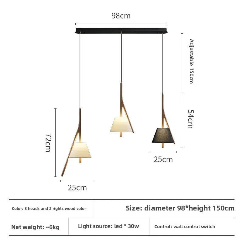 Afralia™ Wooden Chinese Chandelier for Tea Room, Study, and Restaurant Decor Lighting