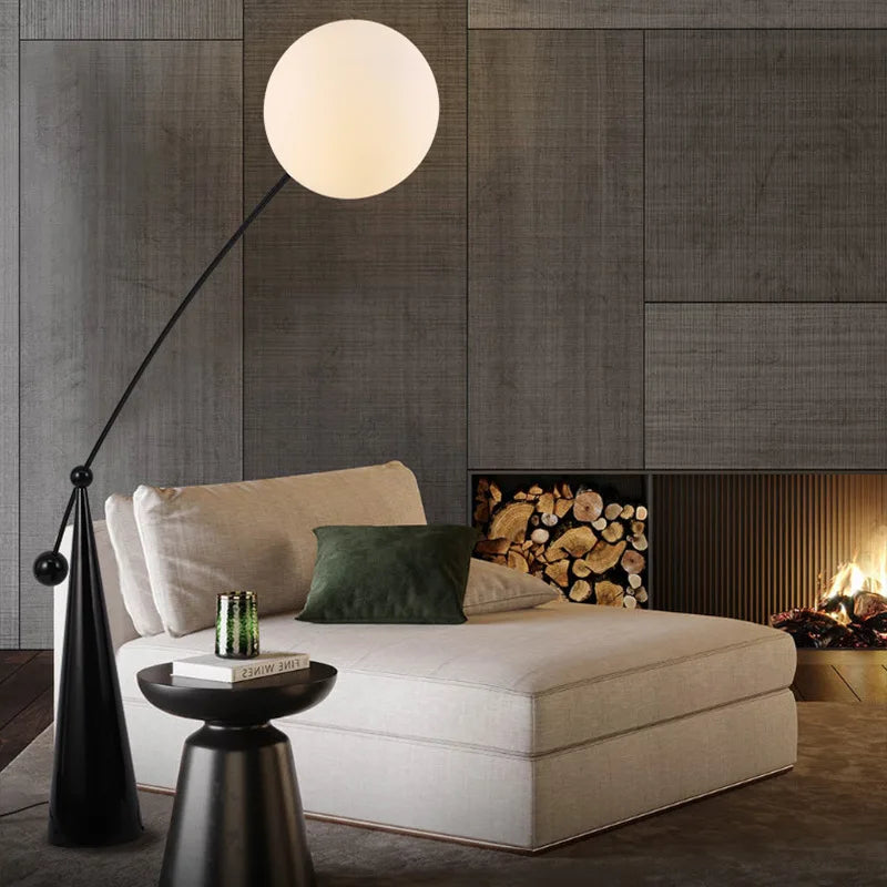 Afralia™ Modern Black Floor Lamp for Living Room & Bedroom Lighting