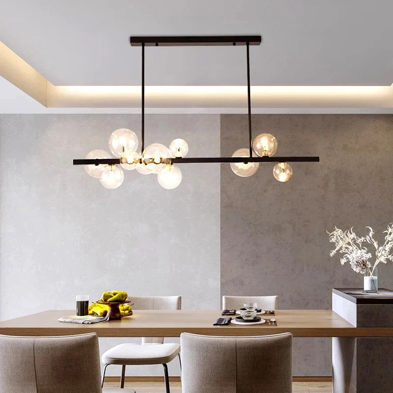 Afralia™ Modern Dine Room Pendant Light Chandelier LED Ceiling Lamp for Living Room