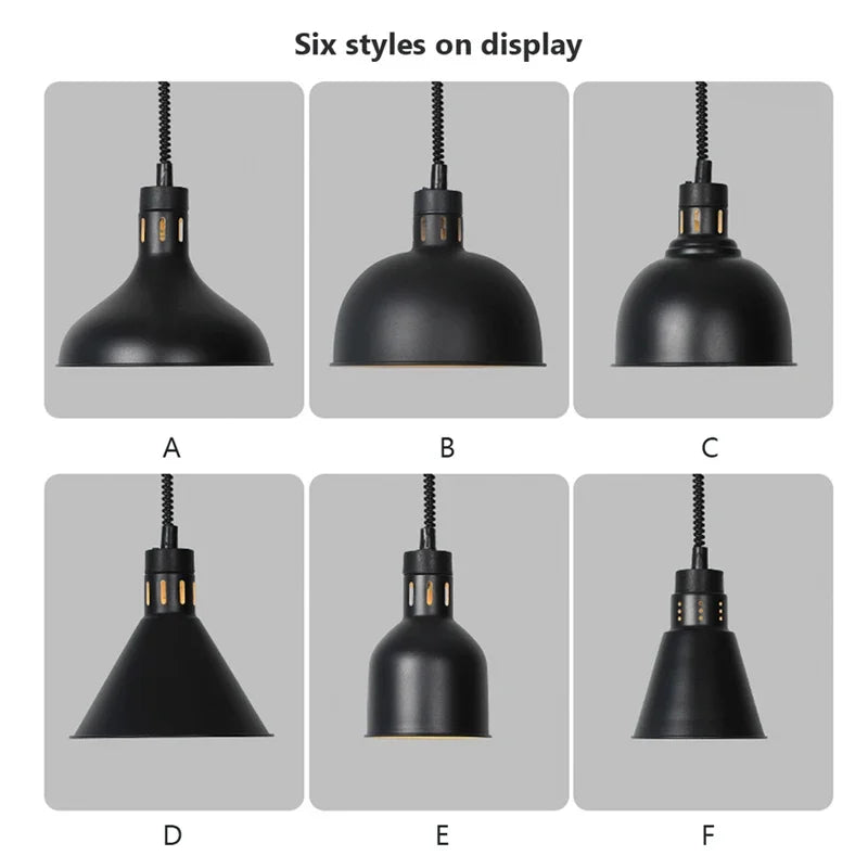 Afralia™ Electric Food Heating Pendant Light - Stylish and Functional Fixture for Kitchens and Restaurants