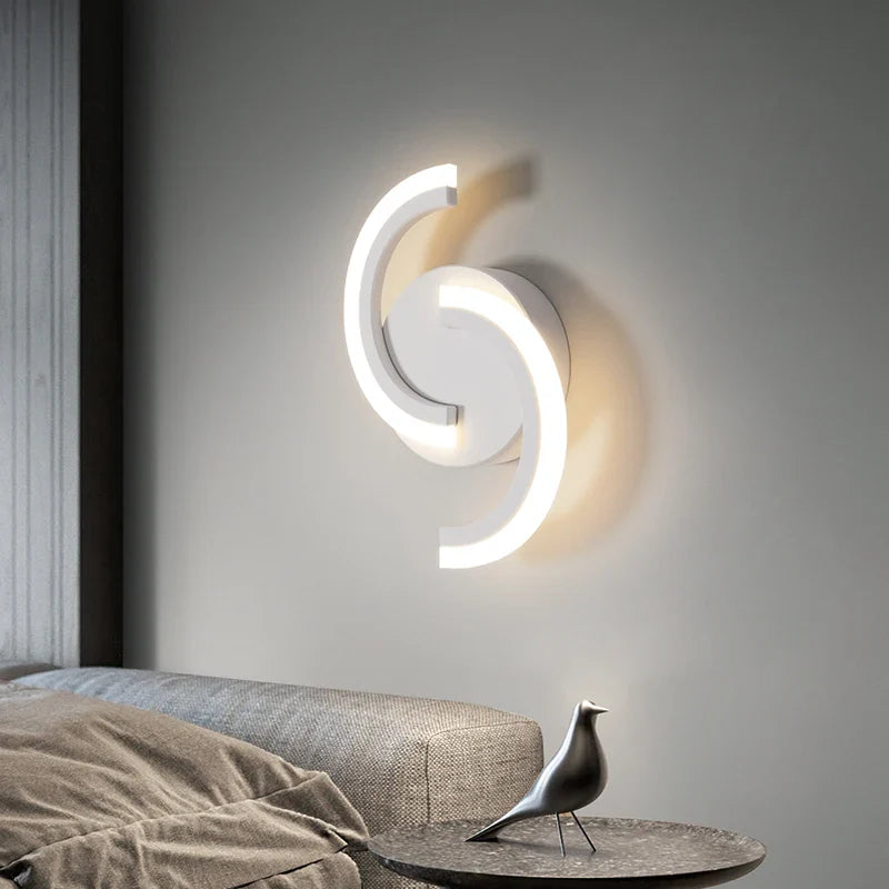 Afralia™ LED Wall Sconces White Fixtures for Bedroom Aisle Bedside Table Closet Lighting