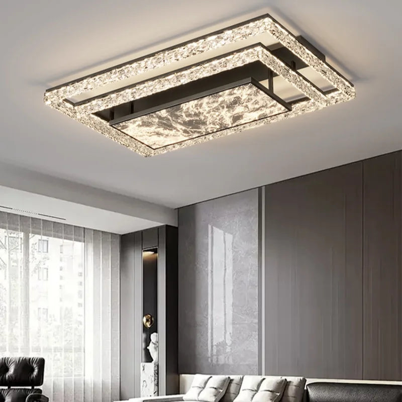 Afralia™ Luxury Modern Rectangular Ceiling Light - Italian Style