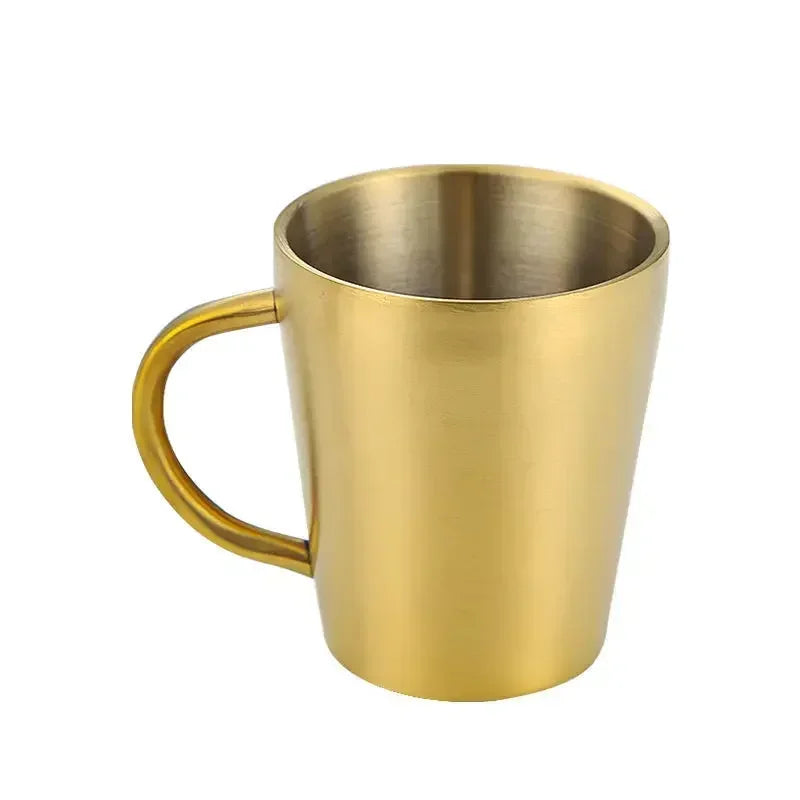 Afralia™ Stainless Steel Double Layer Mugs: Creative Insulated Coffee Cup & Beer Glass