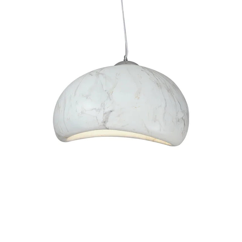 Afralia™ Marble Wabi Sabi Chandelier LED Pendant Lamp for Home Decor
