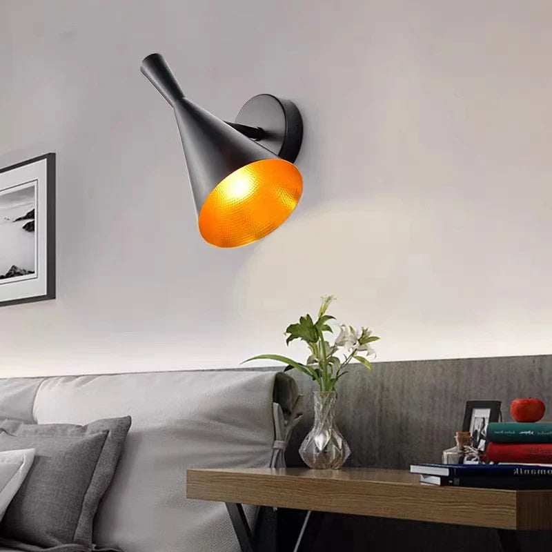 Afralia™ Modern Music Beat Wall Lamps Black White Decor Lighting Fixture