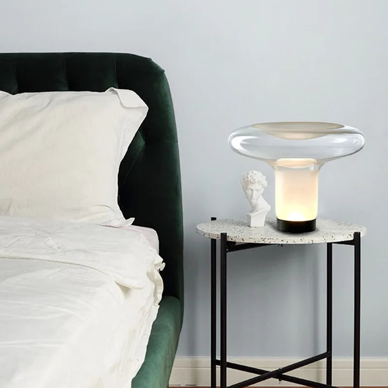 Afralia™ Glass LED Table Lamp: Stylish Lighting for Living Room, Bedroom & Study