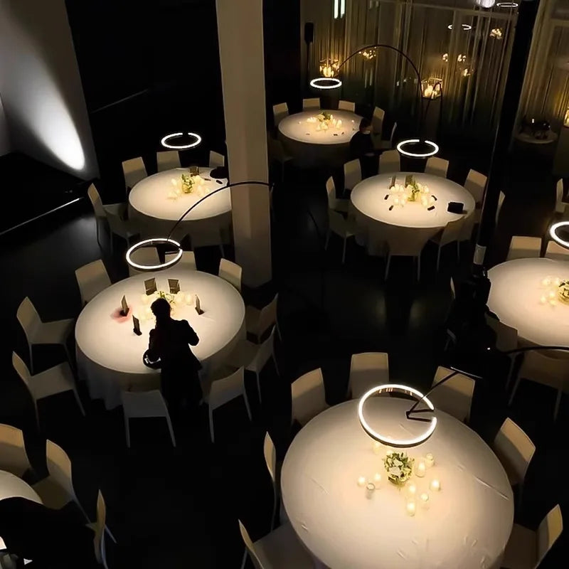 Afralia™ Nordic Ring LED Floor Lamp - Modern Loft Standing Light for Home Decor