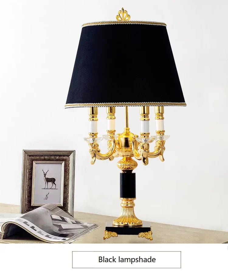 Afralia™ Black Crystal Bedroom Table Lamp - Luxury Modern Decor