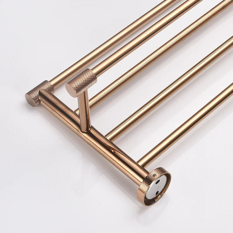 Afralia™ Rose Gold Stainless Steel Bathroom Accessories Set