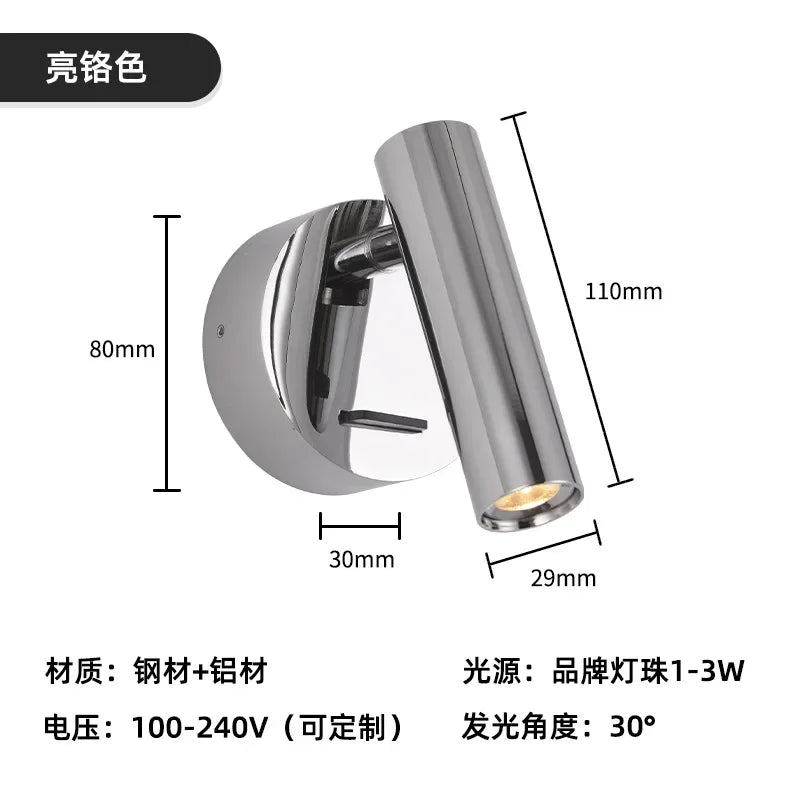 Afralia™ Warm White LED Wall Sconce Light for Bed Headboard Decoration