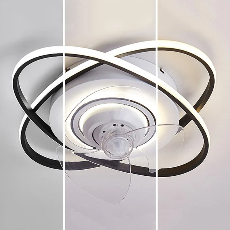 Afralia™ Modern Ceiling Fan with LED Light & Remote Control for Bedroom & Living Room