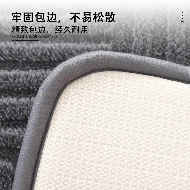 Afralia™ Cotton Velvet Striped Floor Mat: Soft & Non-Slip Bathroom Carpet