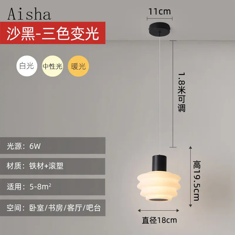 Afralia™ Acrylic LED Hanging Lamp for Minimalist Bedroom Decor