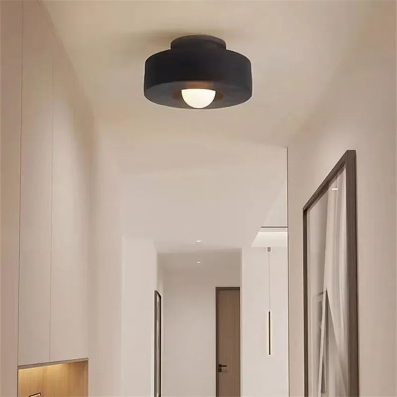 Afralia™ Macaron LED Ceiling Light Round E27 Minimalist Small Bedroom Hallway Balcony Fixture