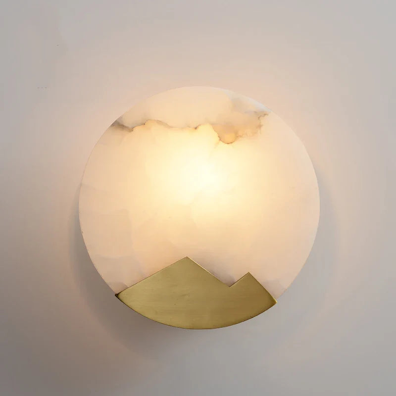 Afralia™ Copper Round LED Wall Sconce for Modern Nordic Indoor Lighting