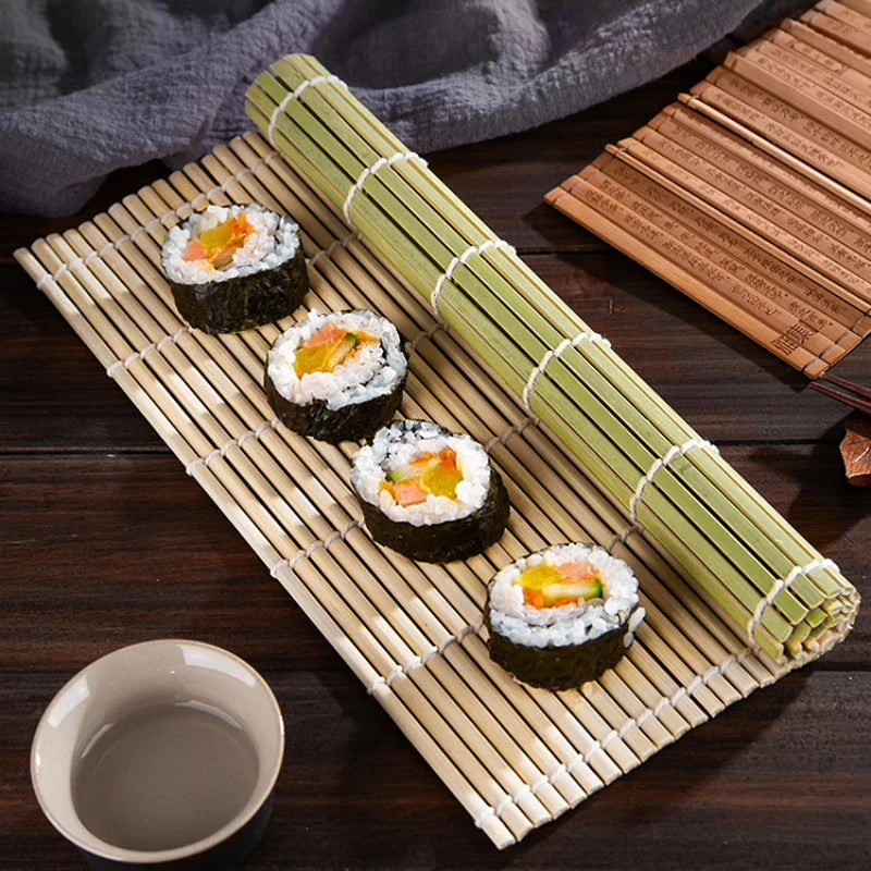 Afralia™ Bamboo Sushi Rolling Mat Set for DIY Onigiri & Japanese Sushi Making