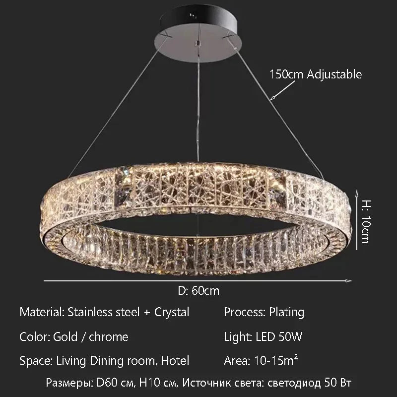 Afralia™ LED Crystal Chandelier: Modern Luxury Lighting for Stylish Home Decor
