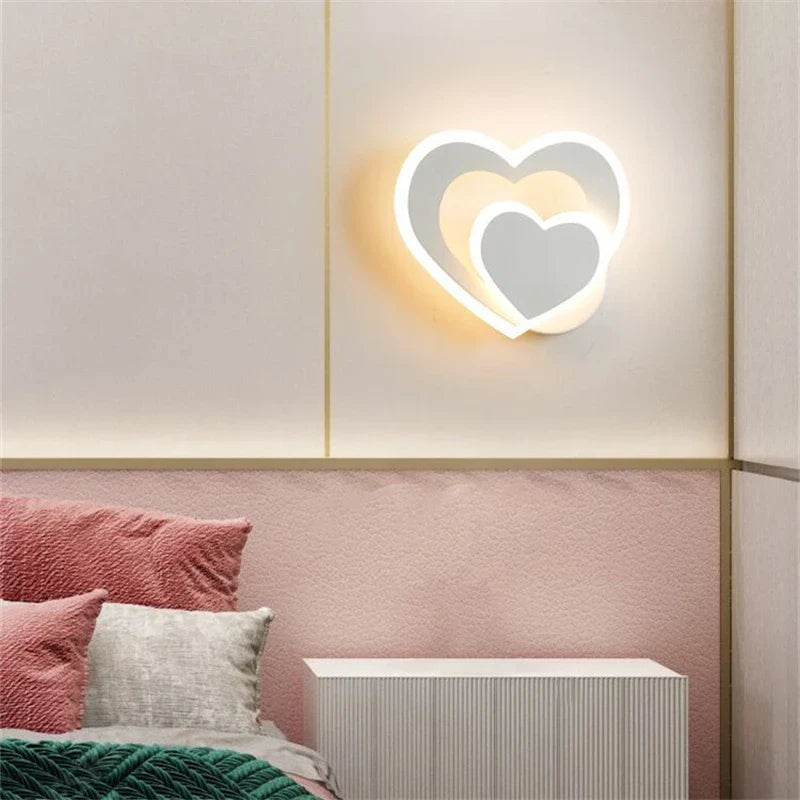Afralia™ LED Heart Wall Lamp - Nordic Love Design for Bedroom, Living Room & Corridor