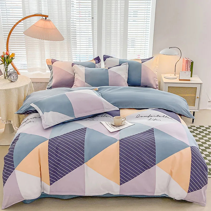 Afralia™ Soft Plant Printed Bedding Sets Cozy Quilt Cover for Summer & Autumn