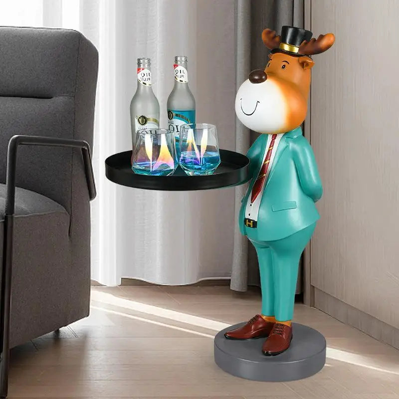 Afralia™ Deer Landing Tray Ornament: Elegant Home Decor for Living Room, Entrance, or Housewarming Gift