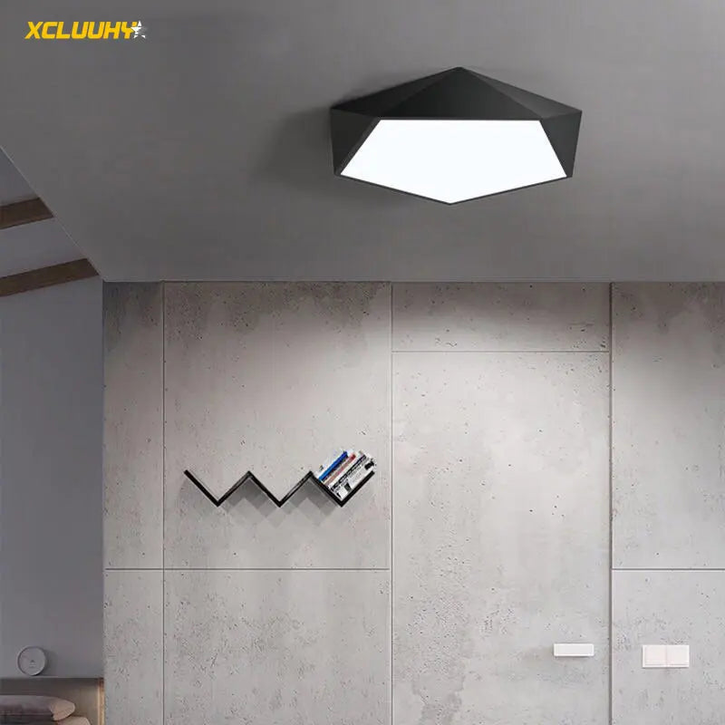 Afralia™ Geometric LED Ceiling Lamp for Modern Spaces