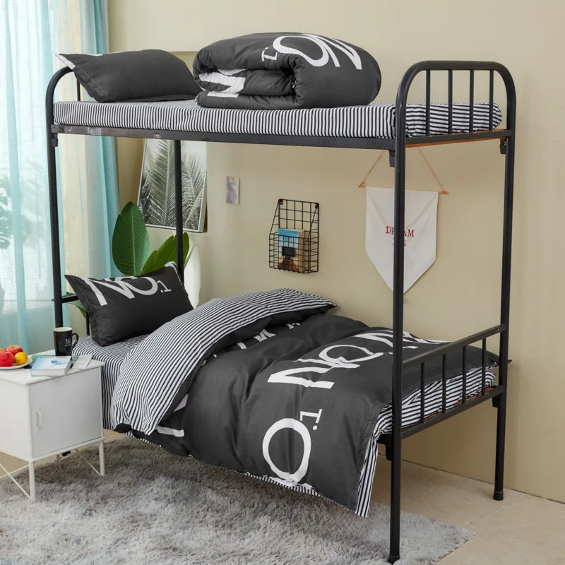 Afralia™ Soft Microfiber Double Duvet Set with Queen Bedsheet - Comforter Cover Set