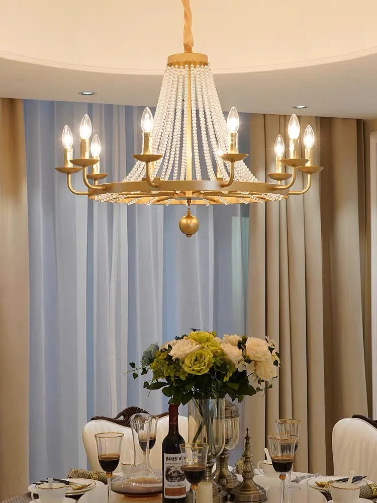 Afralia™ Crystal Chandelier: Retro Industrial Lighting for Living Room, Dining Room, Loft