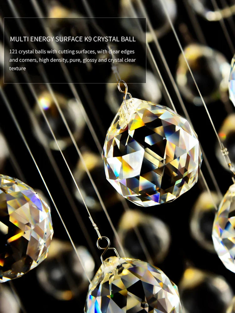 Afralia™ Water Drop Crystal Chandelier: Elegant Cafe & Bar Decor