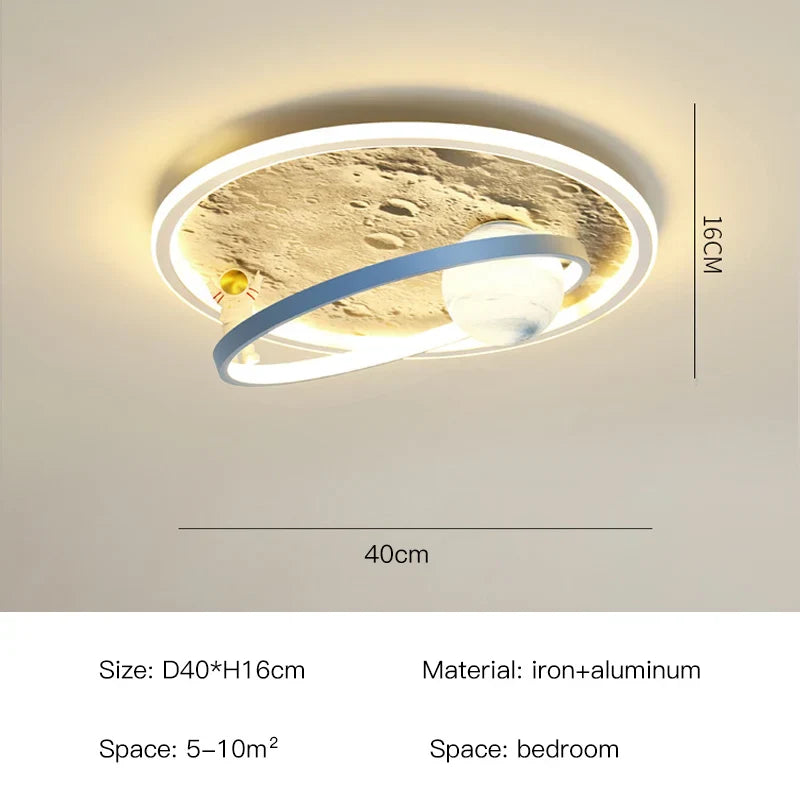 Afralia™ Astronaut LED Chandelier: Remote Control Ceiling Pendant Light for Children's Room